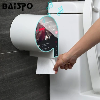 

BAISPO Wall-mounted Toilet Paper Holder Waterproof Hygienic Paper Dispenser For Bathroom Home Storage Box Bathroom Accessories