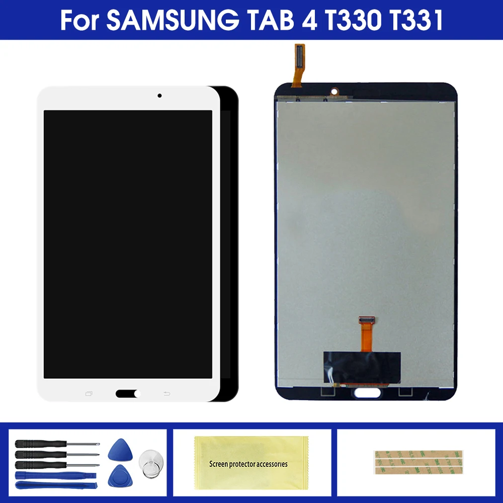 LCD For Samsung Galaxy Tab 4 SM-T330 SM-T331 T330 T331 Touch Screen Digitizer LCD Display Panel Glass Assembly Replacement Parts
