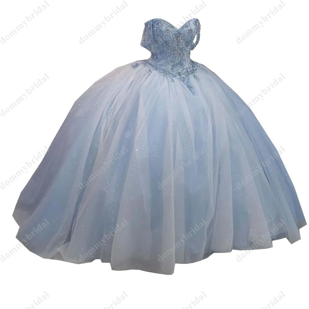 Скромное детское синее бальное платье платья для Quinceanera дешевые длинные с