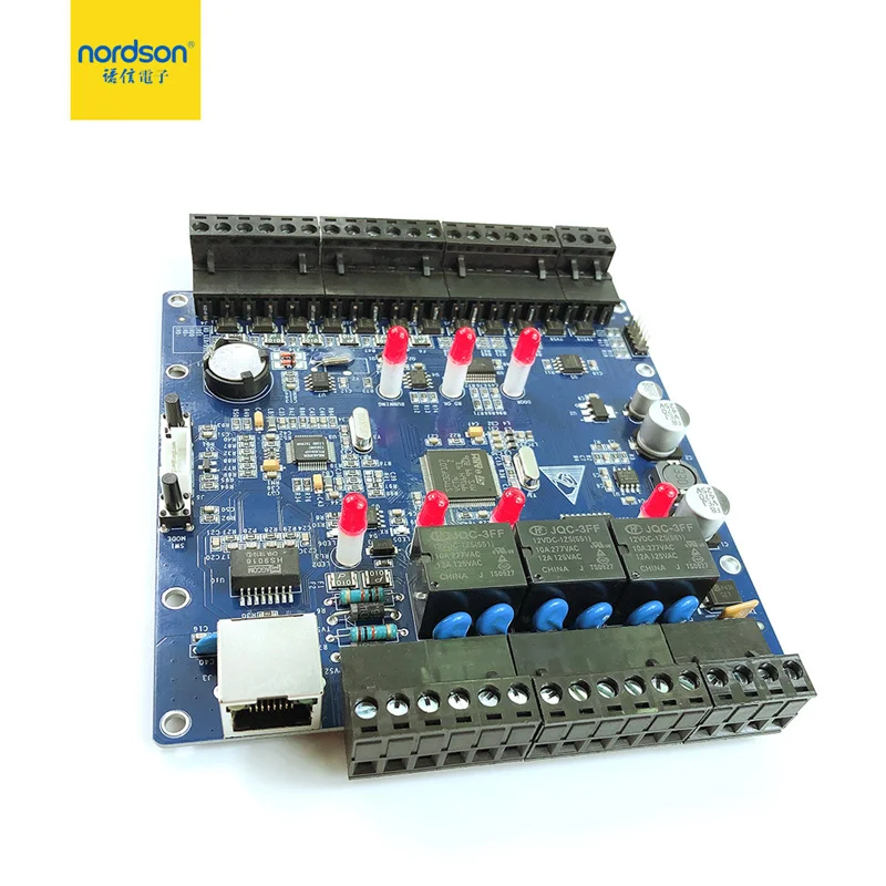 Nordson Original New Design Smart Network Wiegand TCP/IP Access Control Board One/Two Doors Access Controller 8 Extension Port