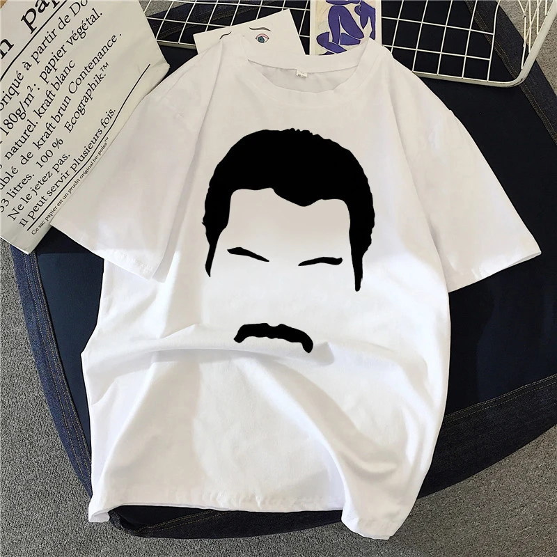 90s Graphic Rock Top Tees Female Lead singer of rock queen T Shirt Women Harajuku Vintage T-shirt Fashion Queen Tshirt