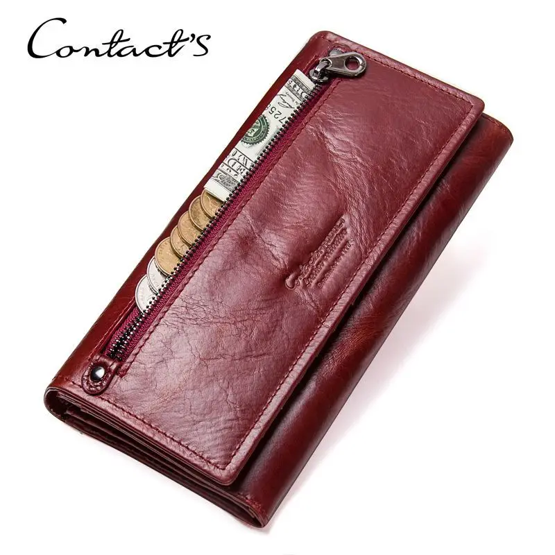 

JIULIN New Genuine Leather Women Clutch Wallets Multiple Cards Holder Long Female Purse With Phone Bag Fashion Woman Wallet