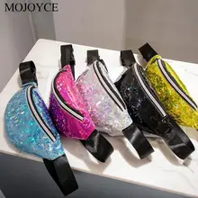 Спортивные модные женские сумки на пояс с блестками из искусственной кожи сумки на плече на груди лазерные нагрудные сумки для девочек Детские Сумки для телефона