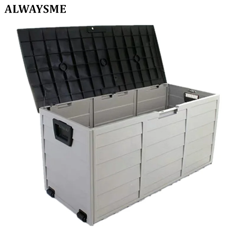 ALWAYSME 112X48X54CM Deck Box Indoor/Outdoor Storage Container And Seat For Patio Cushions and Gardening Tools | Дом и сад
