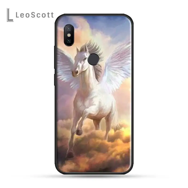 xiaomi leather case design Running horse Phone Case For Xiaomi Redmi 7 8 9t 9se k20 mi8 max3 lite 9 note 9s 10 pro cases for xiaomi blue Cases For Xiaomi