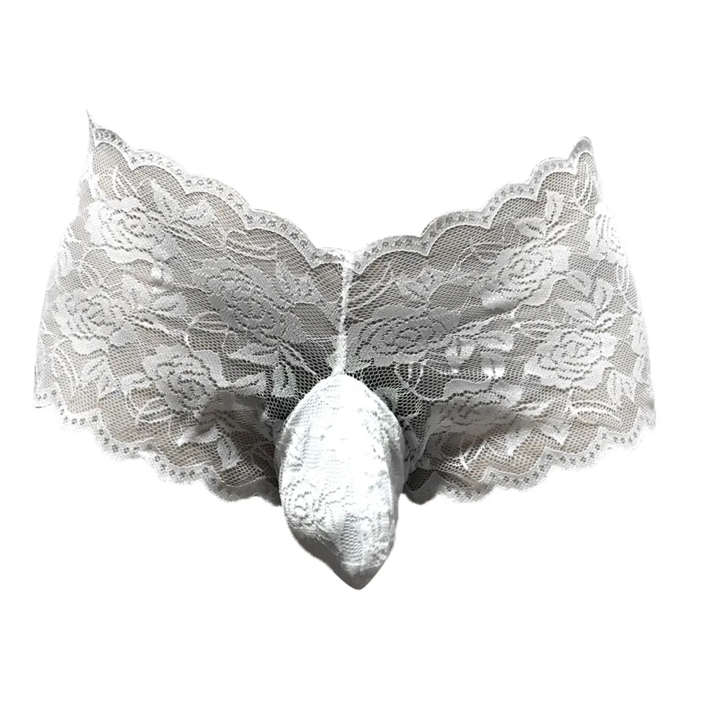 Boxer Men Solid lace Breathable Comfortable Underwear Man Boxers Sissy Shorts Black Underpants Male Panties Gay Boxers cueca new