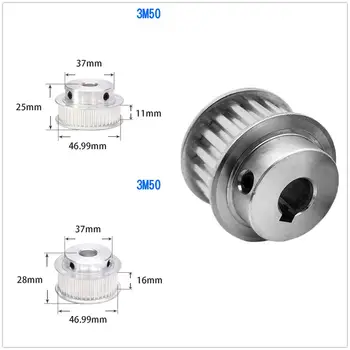 

1Pcs BF Type 50-80 Teeth 3M Timing Belt Pulley Slot Width 11mm/16mm Key Bore 8-20mm For 10mm/15mm Belt CNC/Step Motor