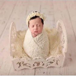 Accessoires de photographie pour nouveau né, petit lit studio de photographie, 100 jours, petit lit en bois, pleine lune, lit creux pour photo de bébé 