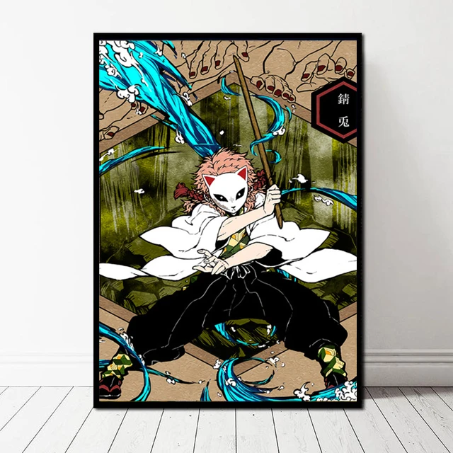 Wall Art Модульная картина Скандинавская Картина на холсте современный демон убийца Kimetsu без Yaiba Аниме Манга печатных плакат Декор для дома подарок фотографии - Цвет: Nordic WW055-05
