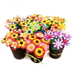 Maceta de flores para niños, juguete educativo Montessori, material didáctico interactivo, manualidades, bricolaje