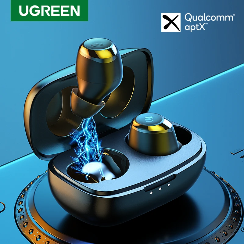  UGREEN HiTune TWS наушники беспроводные Bluetooth наушники aptX с чип Qualcomm True беспроводные наушники Bluetooth 5,0 наушники 