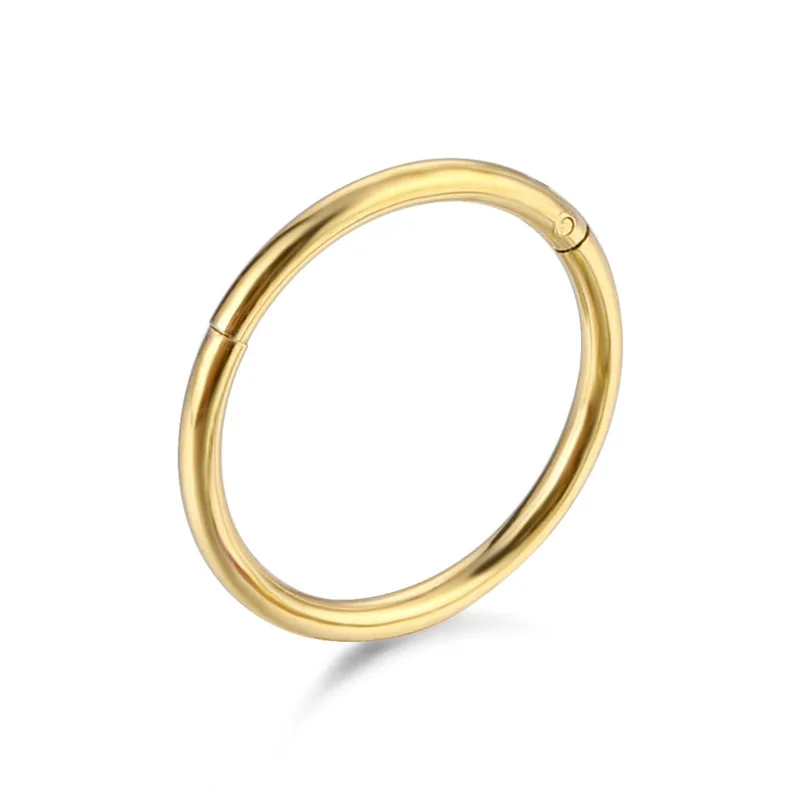 1Piece 16G/18G Surgical Steel Small Nose Rings Mixed Color Body Clips Hoop Earrings For Women Men Cartilage Piercing Jewelry