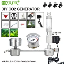 ZRDR-Sistema generador de CO2 para acuario con válvula de solenoide, herramienta para generar CO2 para el crecimiento de las plantas acuáticas, difusor contador de burbujas