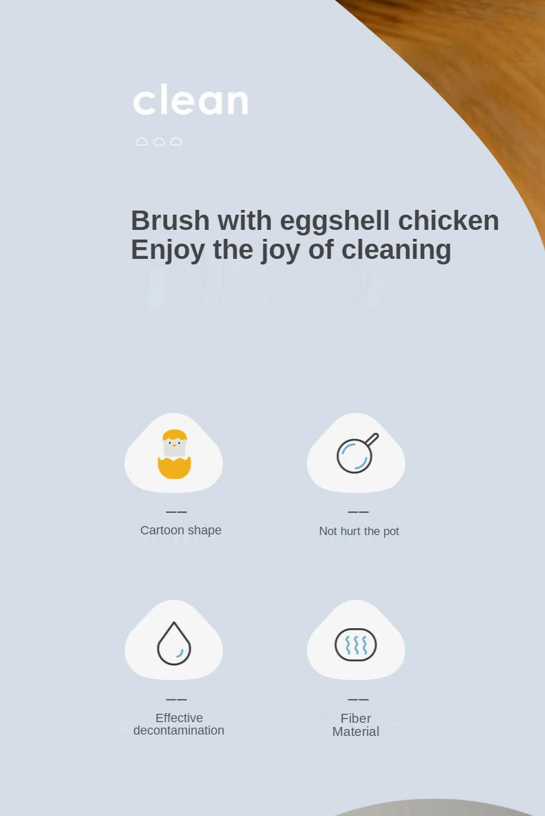 2021 Kitchen Brush Pot Artifact Household Cute Eggshell Chicken Wash Pot And Dishwashing Cleaning Ball Degreasing Without Lint