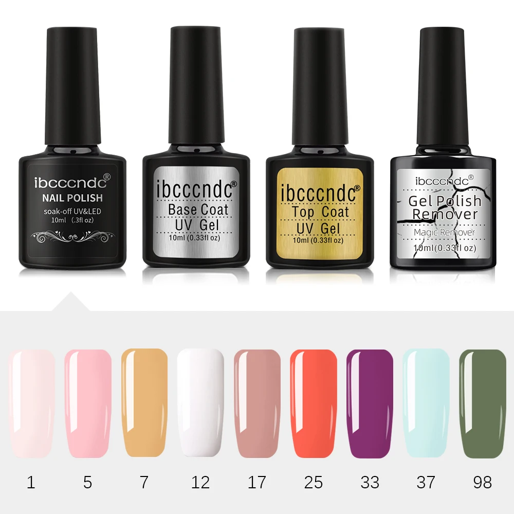 

Brand 9 Colors 10ml Soak Off Nail Polish UV Gel Polish Burst Magic Remover Base and Top Coat Nail Lacquer Set Nail Salon Tools