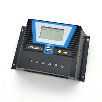 

NEW PWM Solar Panel Regulator 20A 30A 60A 80A Solar System Back-light LCD Bulking Charger of 24h Light Control and Dual 5A USB