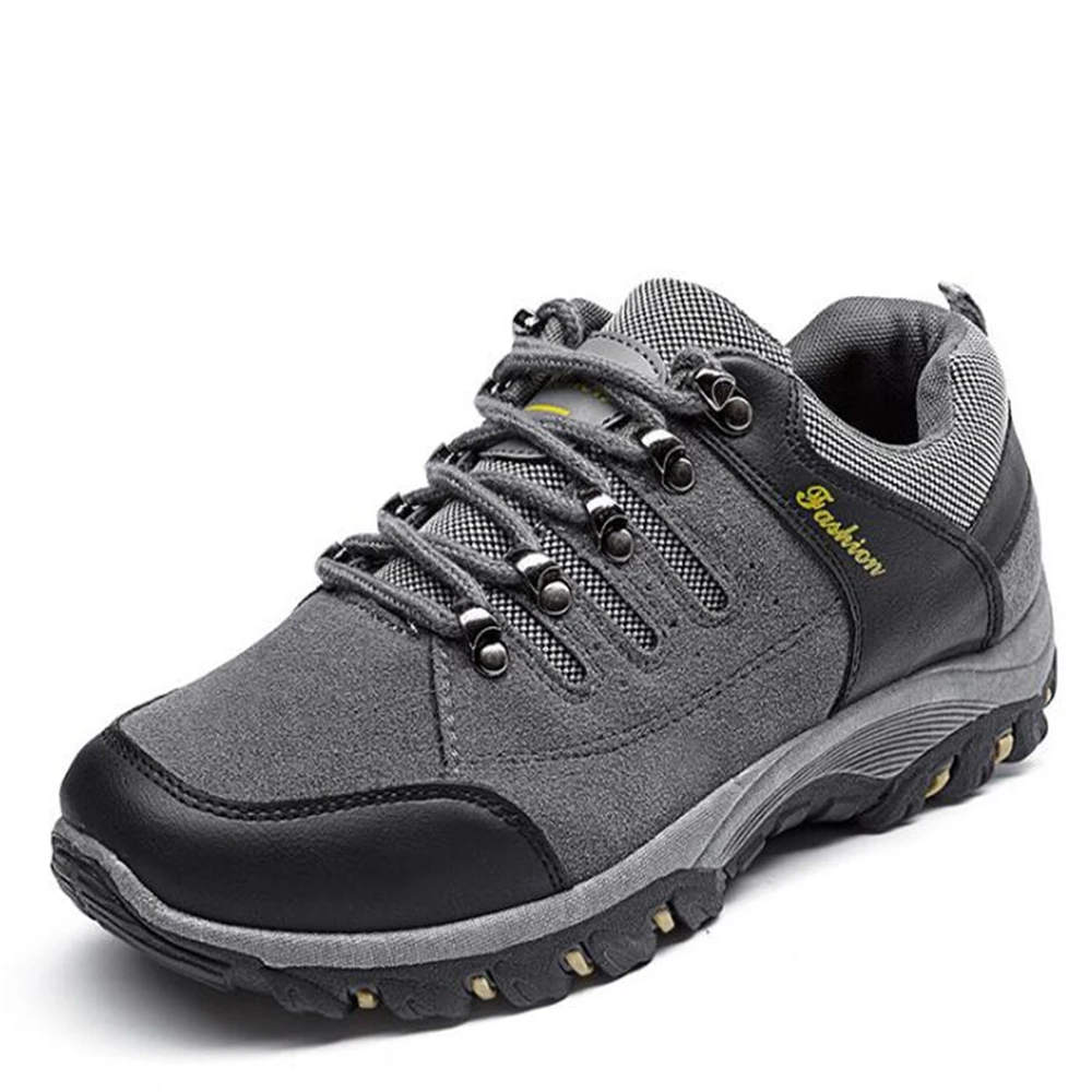 

Men Outdoor Sneakers Cotton Fabric Lace-up Hiking Shoes Waterproof Anti-Skidding Male Sports flat shoes zapatos de hombre y662