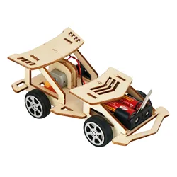 Kit de modèle de course électrique en bois, bricolage créatif, jouet d'expérimentation scientifique physique pour enfants, voiture assemblée, jouets éducatifs, 2022 