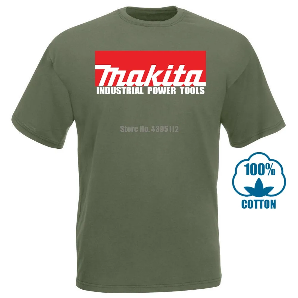 Футболка Makita power Tools, Sz S 5Xl, модная мужская футболка с круглым воротником, брендовая футболка, Мужская футболка с коротким рукавом - Цвет: Армейский зеленый