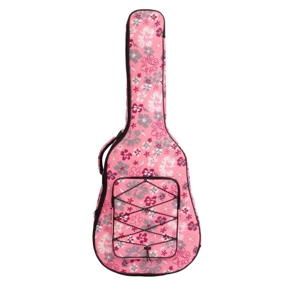 Гитарный чехол сумка акустическая 40 41 дюймов, классика народная Flattop Balladry Guitarra 10 мм цветной водонепроницаемый рюкзак для переноски Гига - Цвет: Розовый