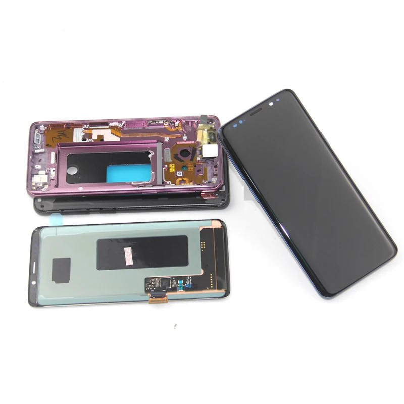 Для SAMSUNG Galaxy S9 lcd сенсорный экран дигитайзер с рамкой S9 lcd G960 с рамкой горит в месте