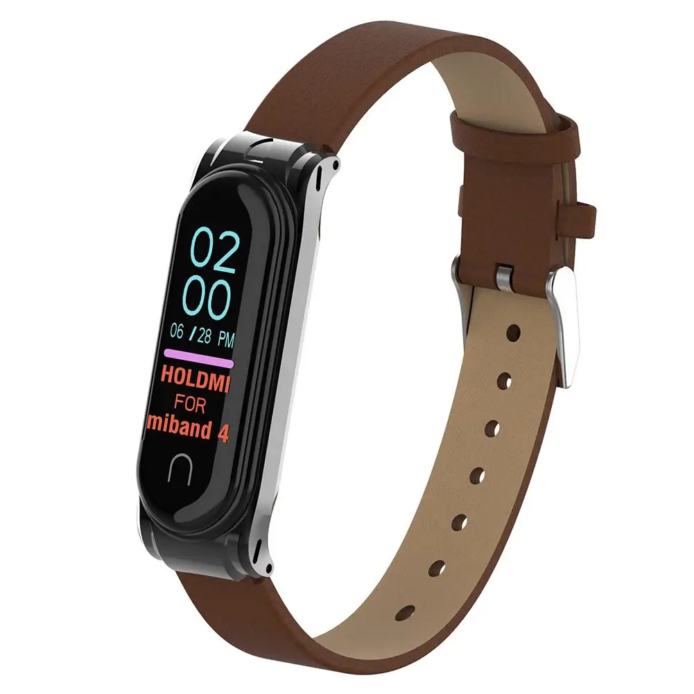 Высокое качество для mi Band 3 4 из искусственной кожи ремешок для часов модный фитнес-трекер сменный наручный ремешок для Xiaomi mi Band 3 4