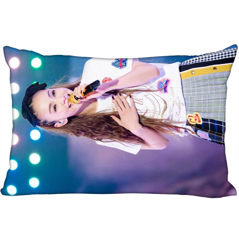 New Custom Namie Amuro Printing pillowcover Two sides Standard Satin Silk Soft Rectangle Pillowcases zipper More size - Цвет: 25