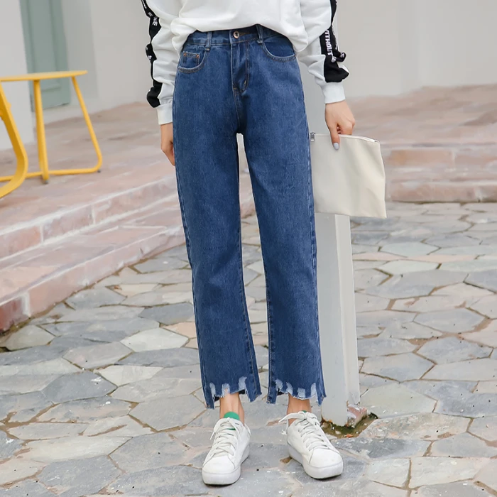 Европейский стиль, классические женские джинсы с высокой талией, винтажные узкие джинсы-карандаш в стиле мамы, высококачественные джинсовые штаны на 4 сезона-85 - Цвет: 2