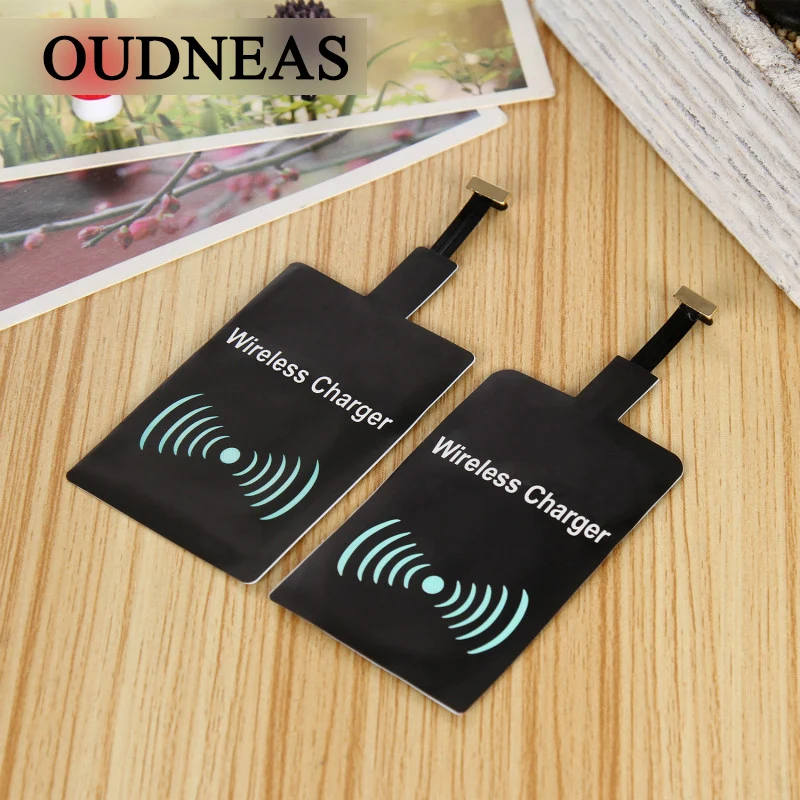 OUDNEAS, универсальное беспроводное зарядное устройство Qi, приемник для iPhone, адаптер, приемник, накладка, катушка, Android телефон, Micro USB и type C