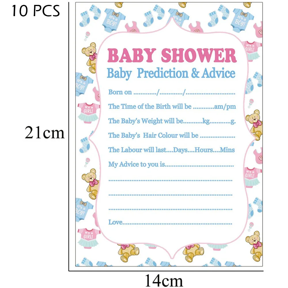 10pc babyshower card Воздушные шары в виде слона, украшения для девочек и мальчиков, детские украшения для дня рождения, крещения, крещения - Цвет: 10pc babyshower card