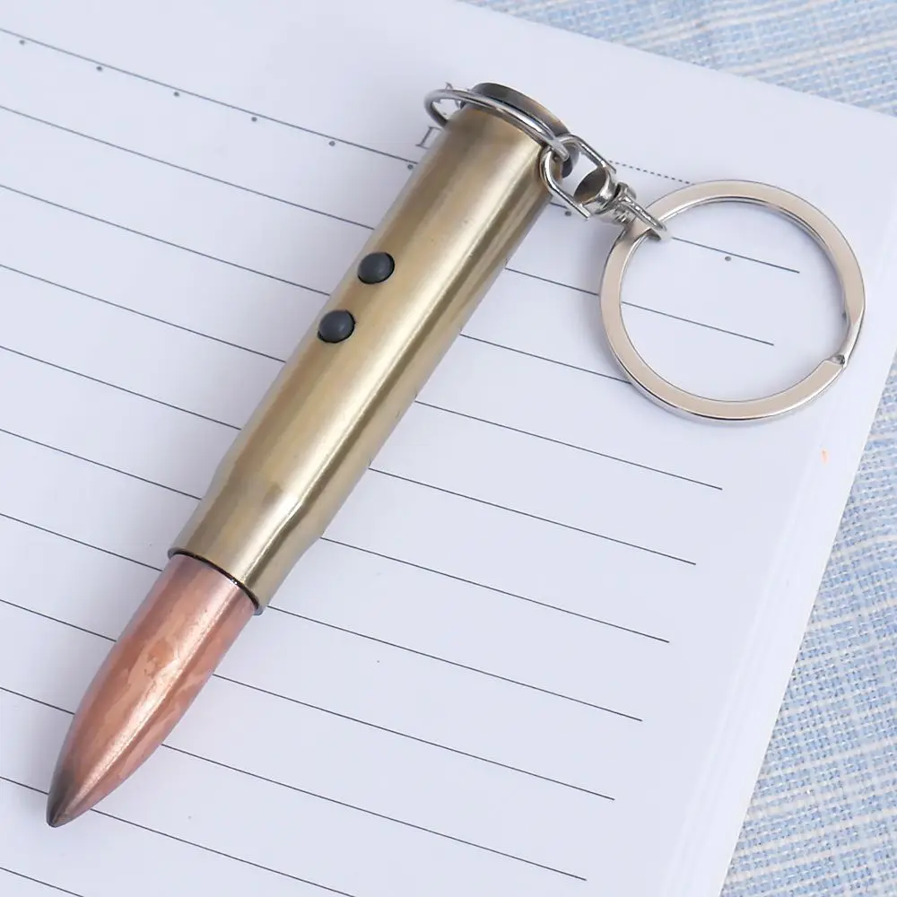 Модный полезный пулевидный брелок с ручкой для кемпинга, лазер для выживания+ светильник+ молоток+ шариковый автомобильный брелок для ключей