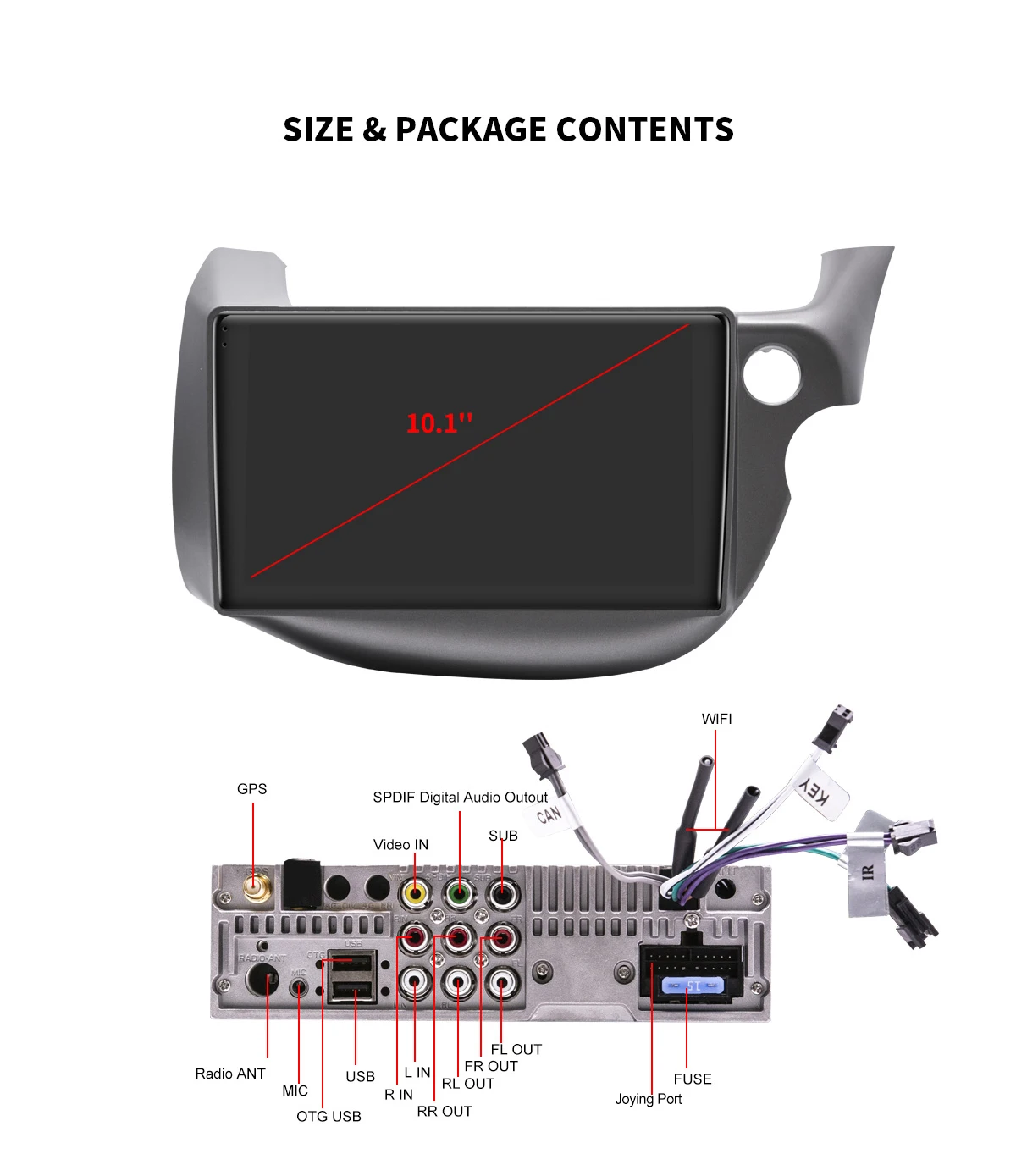 Best DSP SPDIF 10.1" Android 8.1 Multimedia Radio for Honda Fit 2008-2013 Right Drive GPS Mirror Link Subwoofer WiFi 4G SIM DVR DAB 22