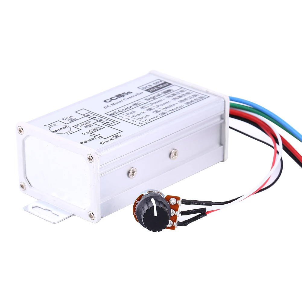 DC 9-60V 20A контроллер скорости двигателя драйвер регулятора PWM высококачественный двигатель постоянного тока плавное изменение скорости инструмент