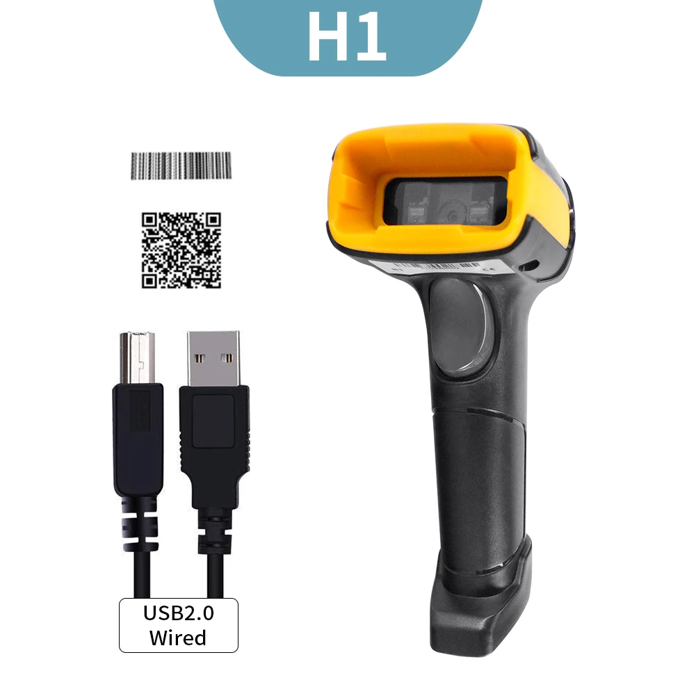 business card scanner HIW Handheld 2D Wirelress Barcode Scanner And H2WB Bluetooth 1D/2D QR Code Reader for IOS Android Ipad Computer fast scanner