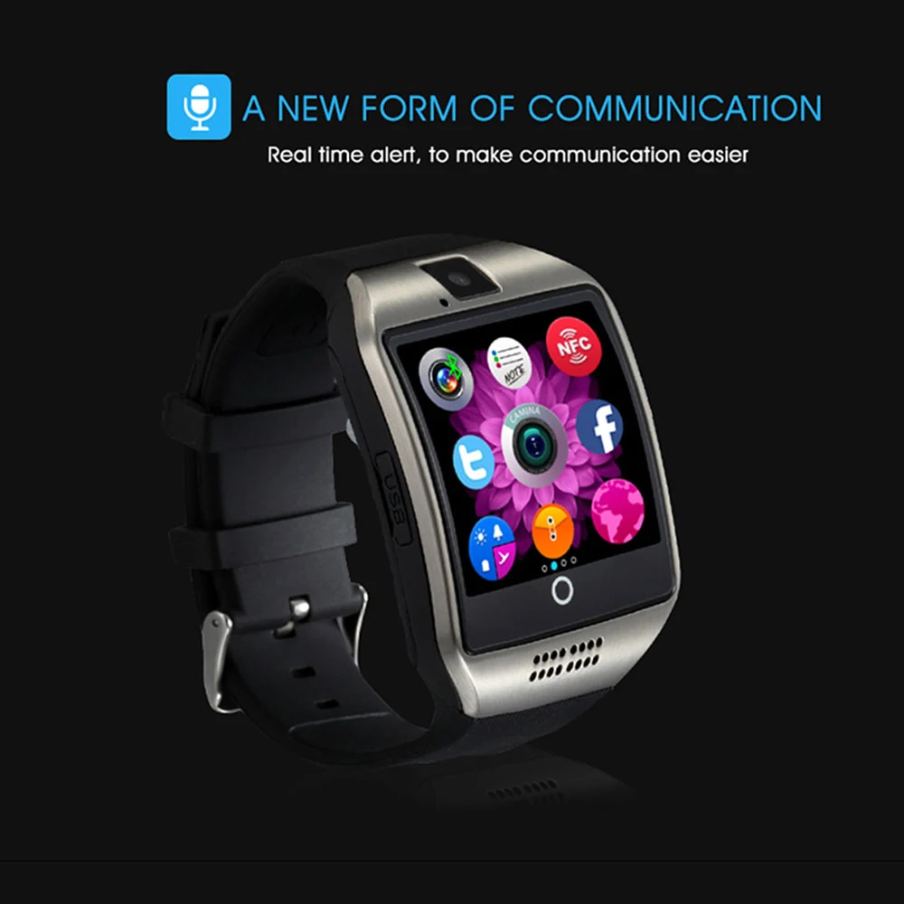 Q18 Smartwatch 1.4 inch Full Touch Screen Fitness Tracker Blood Pressure Smart Watch