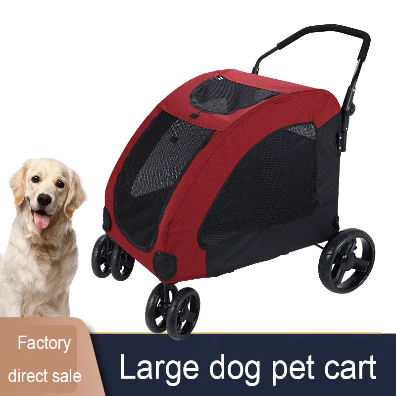 Foldable Large Pet Cart Injuries Old Cripple Outdoor Travel Pull A Cart
