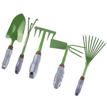 

1 Set/5 Pcs Mini Hand Tools Long Handle Small Durable Gardening Tool Set for Beach Weeding