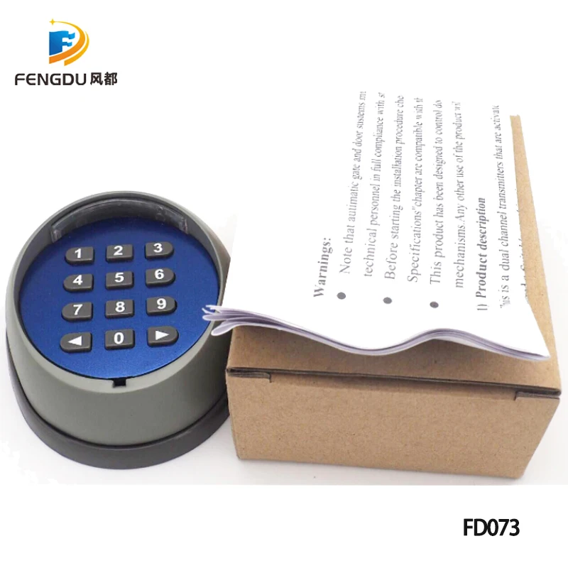 Wireless Gate Keypad for Sliding Gate Opener with Dust Cover 433.92MHZ Security