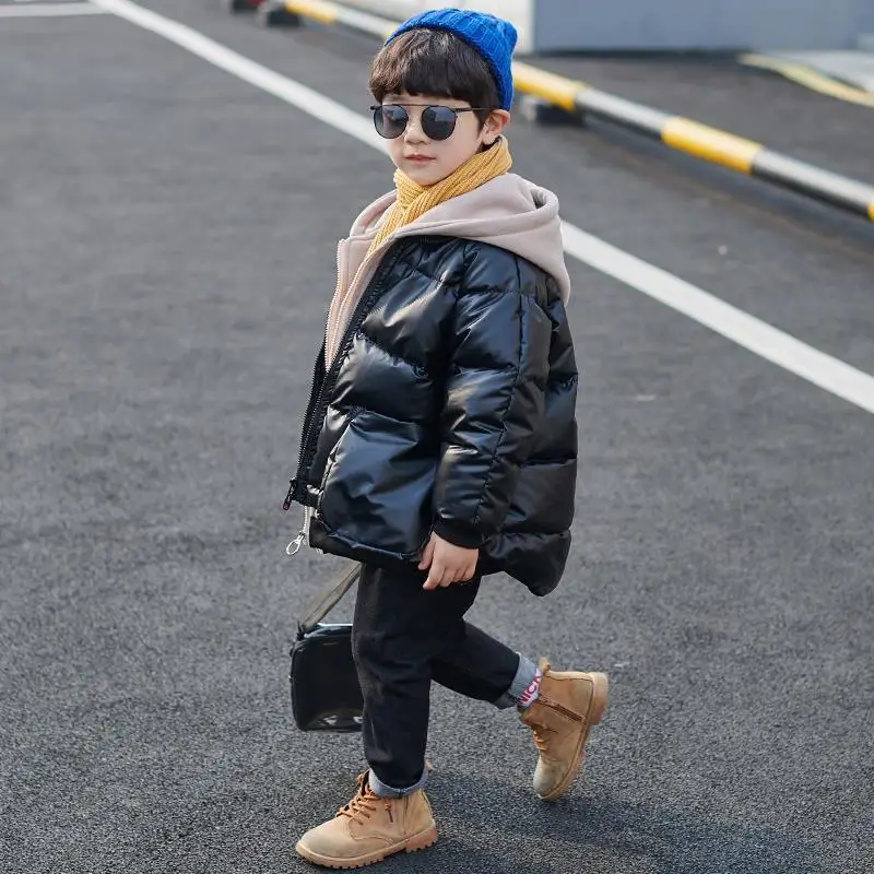 Зимнее стеганое хлопковое пальто для мальчиков 2019 плотная новая стильная