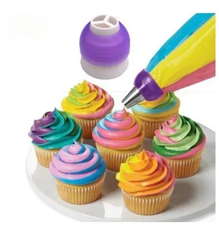 

Three-Color Decorating Adapter 3-Hole 3 Color Pastry Cream Bags Adapter Coupler Baking Tool
