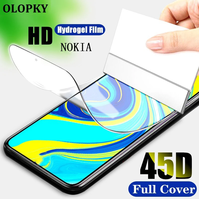 45D Передняя силиконовая ТПУ Прозрачная Гидрогелевая пленка для Nokia 7 Plus X5 x7 6 1 2 3 5 8