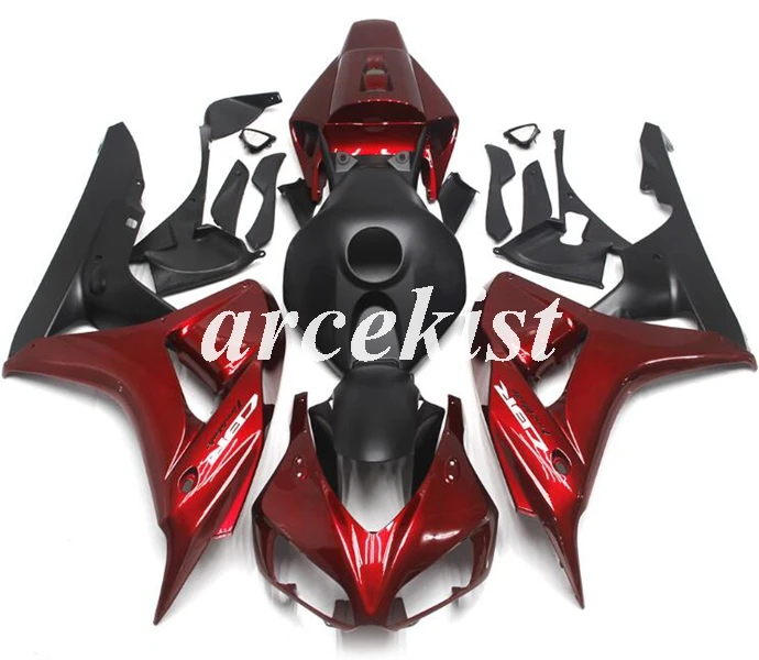 

Injection Mold New ABS Motorcycle Fairings kit Fit for CBR1000RR 06 07 CBR 1000RR CBR1000 2006 2007 body set Red wine