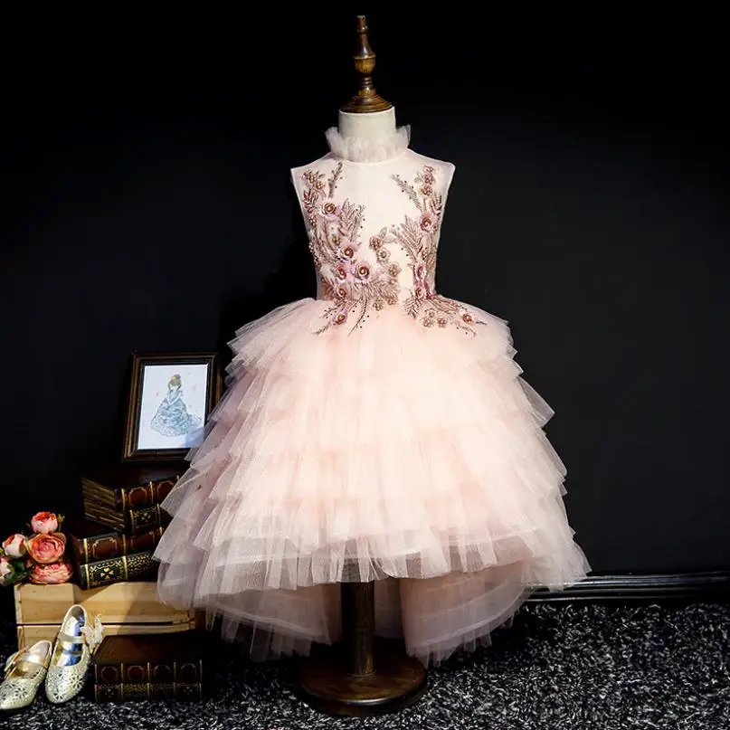 Роскошные платья принцессы для девочек Новинка года; пышные бальные платья для девочек; Свадебный на день рождения вечерние платья; Modis; детская одежда; vestidos; Y2140