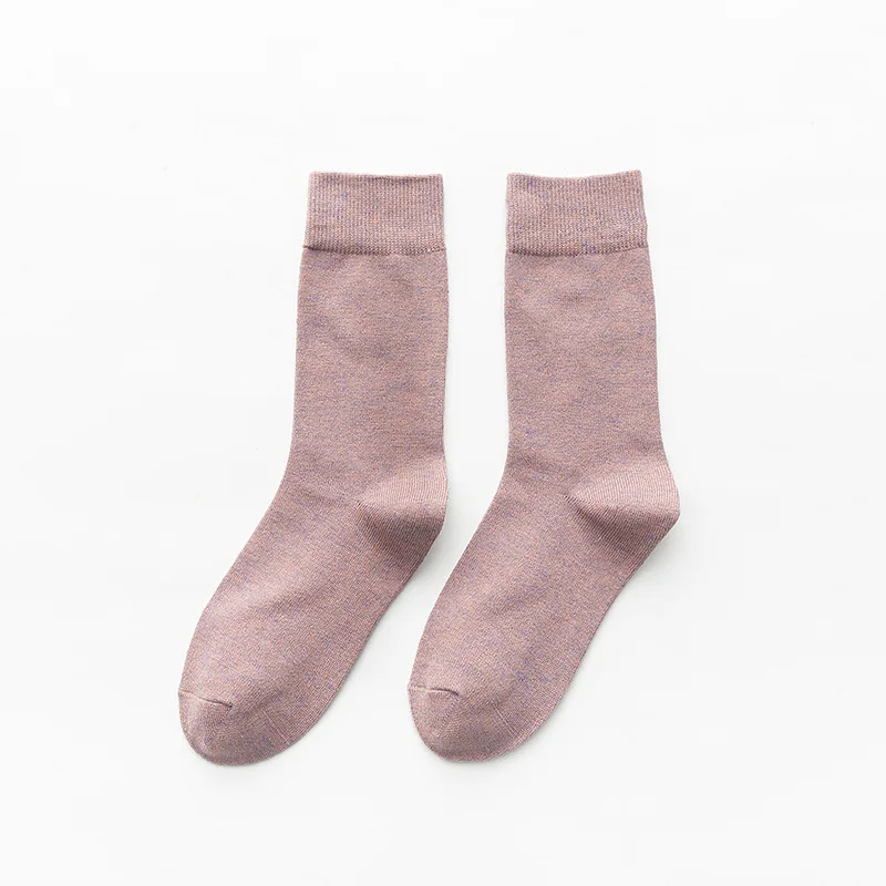 20 пар/компл. Однотонная одежда Высокое качество, полукашемировые носки Для женщин средней длины Носки Без Пятки осень-зима в студенческом стиле носки для мальчиков - Цвет: 7