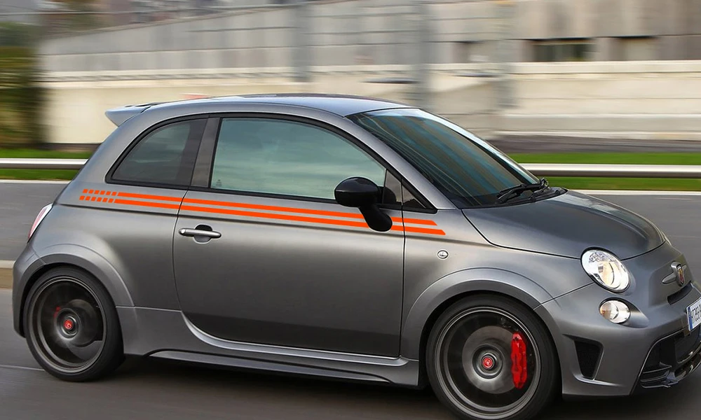 2 шт. автомобильные длинные боковые полосы наклейки для Fiat 500 автомобильные декоративные наклейки Виниловая пленка Авто DIY Стайлинг Тюнинг автомобиля аксессуары