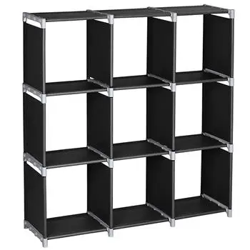 

3 Layers 9 Compartments Storage Shelf Multifunctional Assembled Storage Rack Cabinet Holder Groceries Organizer For home