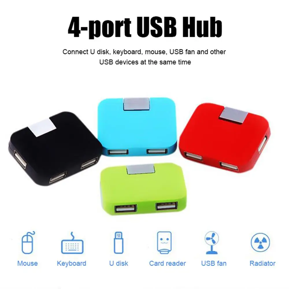 

4 Port USB Hub Mini USB 2.0 3.0 High Speed Hub Splitter Box For PC Laptop U Disk Card Reader For iPhone Xiaomi Mobile Phone Hub