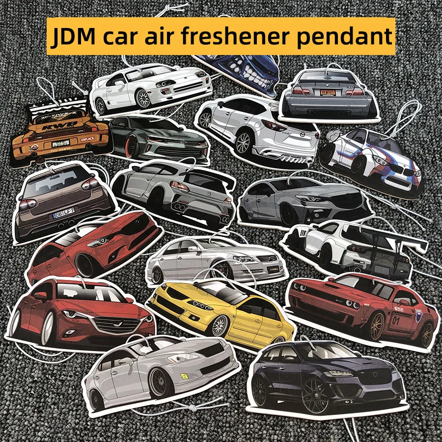 Newest 1pcs Auto Paper Hanging Car Air Freshener JDM Racing Style Rear View Mirrow Pendent Solid | Автомобили и мотоциклы