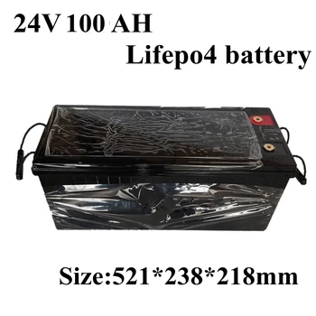 

24V 100Ah Lithium LiFePO4 Battery with BMS for Solar Energy Storage LED Light Home Electric Scooter Mobility Caravan+10A Charger