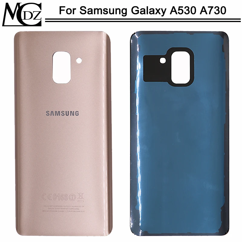 A530 A730 крышка батареи для samsung Galaxy A8 A530/A8 Plus A730 задняя крышка Задняя стеклянная дверная панель Корпус
